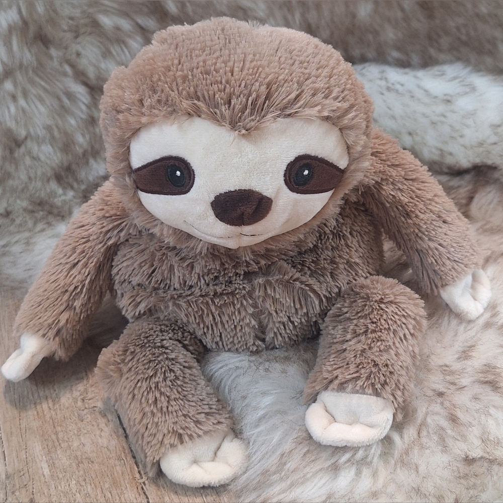 Warmies Sloth Plush Microwaveable Heated Stuffed Animal Weighted Cozy Therapy - Picture 3 of 9